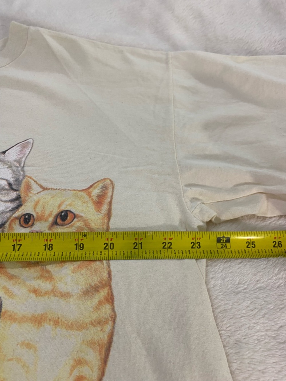VTG 1990s USA Katz Cat Collage Graphic Dress Sleep Shirt Oversized Rare One Size - Picture 7 of 9